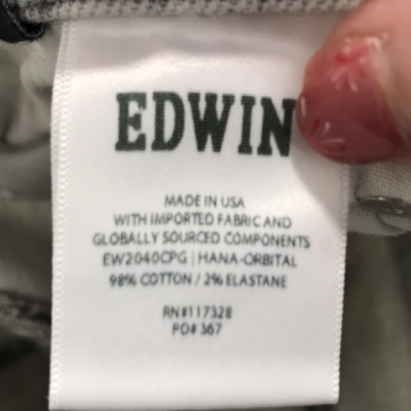 Edwin Women's Hana Button Fly Cropped Jeans In Orbital Size 26 New - Picture 7 of 13